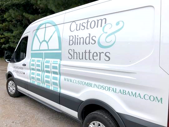 Watch for our Custom Blinds & Shutters van!