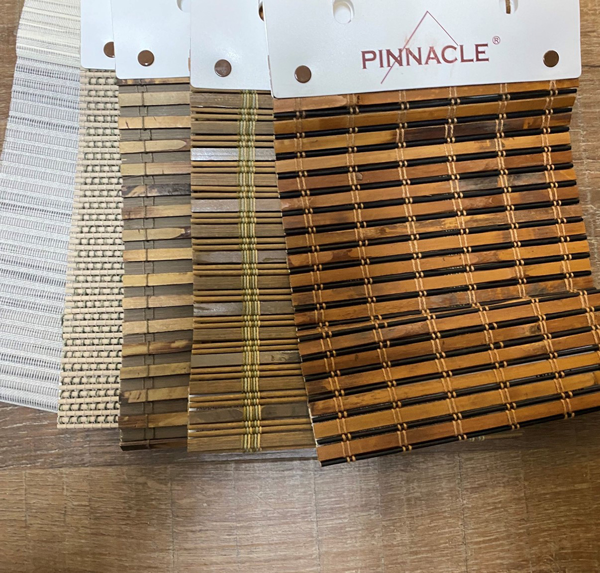 Color Samples of Woven Wood Shades offered by Custom Blinds and Shutters